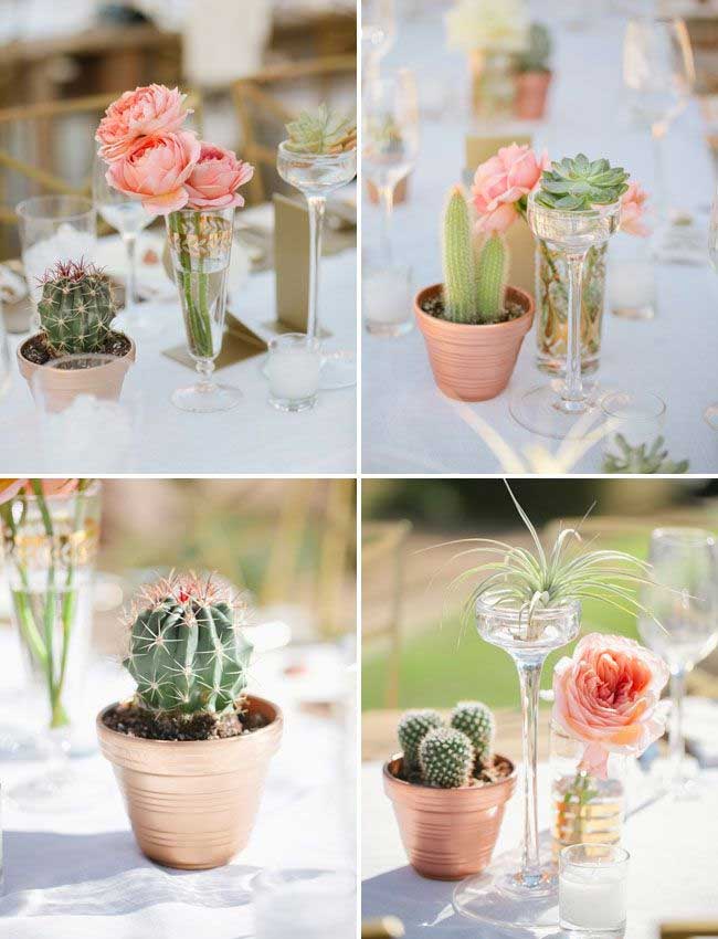 idées accessoire table pot cactus
